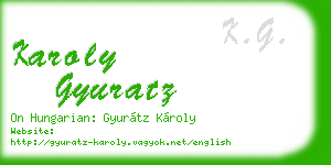 karoly gyuratz business card
